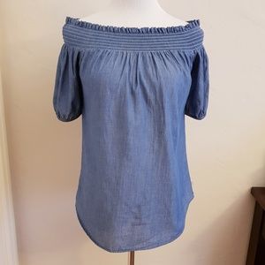 Karen Kane Chambray Top